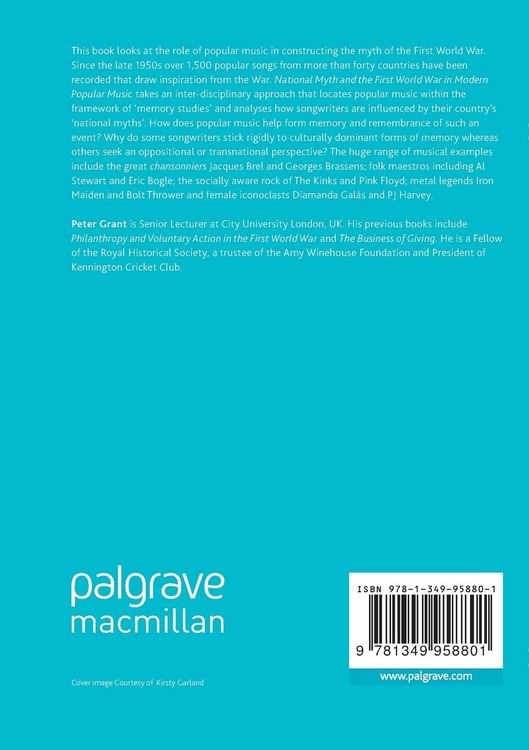 Produktbild: National Myth and the First World War in Modern Popular Music