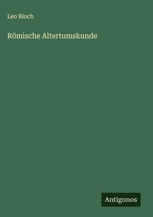 Produktbild: R&ouml;mische Altertumskunde