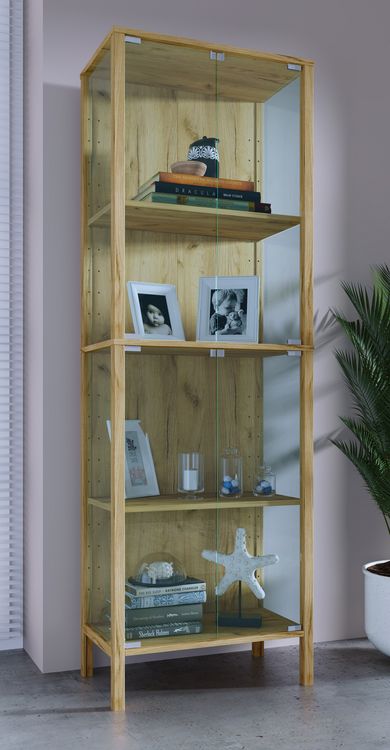 Produktbild: Glasvitrine Jensol hoch Schrank stehend