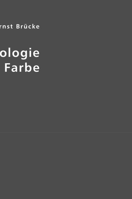 Produktbild: Br&uuml;cke, E: Physiologie der Farbe