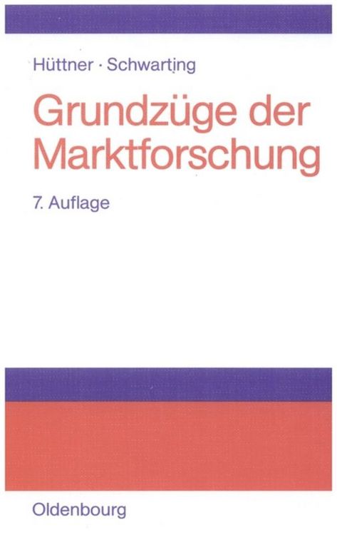 Produktbild: Grundz&uuml;ge der Marktforschung