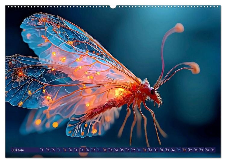 Produktbild: Artwork Schmetterlinge - Filigrane Leichtigkeit (Wandkalender 2026 DIN A2 quer), CALVENDO Monatskalender