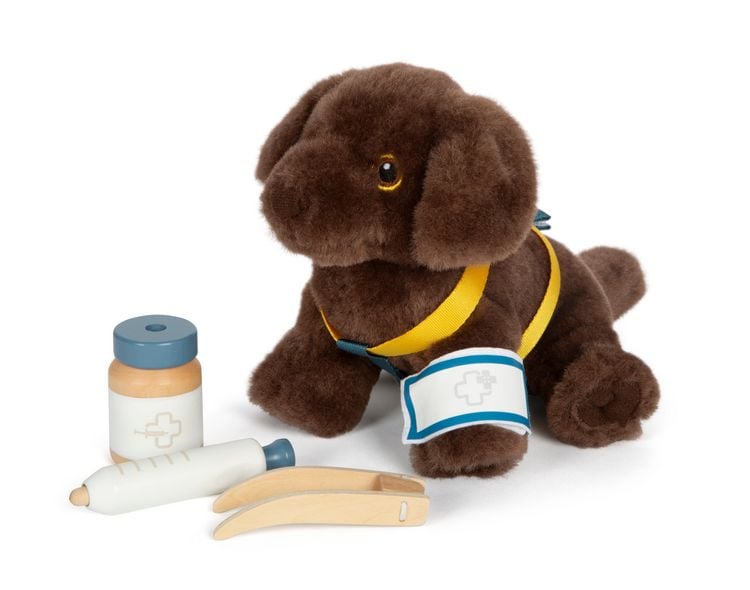 Produktbild: Hund mit Tasche und Pflege-Set