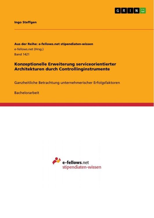 Produktbild: Konzeptionelle Erweiterung serviceorientierter Architekturen durch Controllinginstrumente