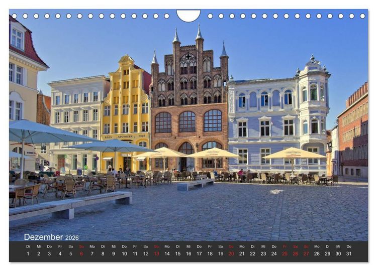 Produktbild: Stralsund. Das Tor zur Insel R&uuml;gen (Wandkalender 2026 DIN A4 quer), CALVENDO Monatskalender
