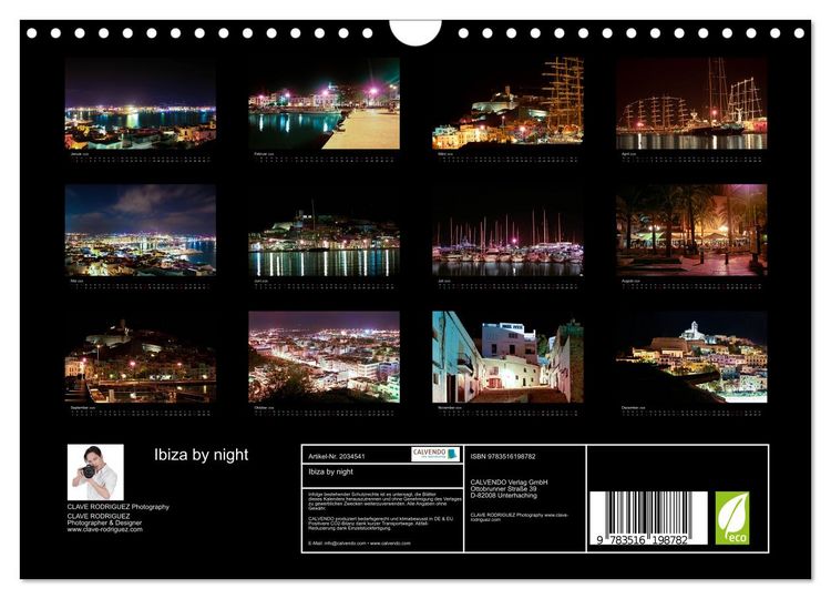 Produktbild: Ibiza by night (Wandkalender 2026 DIN A4 quer), CALVENDO Monatskalender