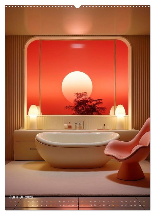 Produktbild: Badewannen Wohlf&uuml;hloasen (hochwertiger Premium Wandkalender 2026 DIN A2 hoch), Kunstdruck in Hochglanz