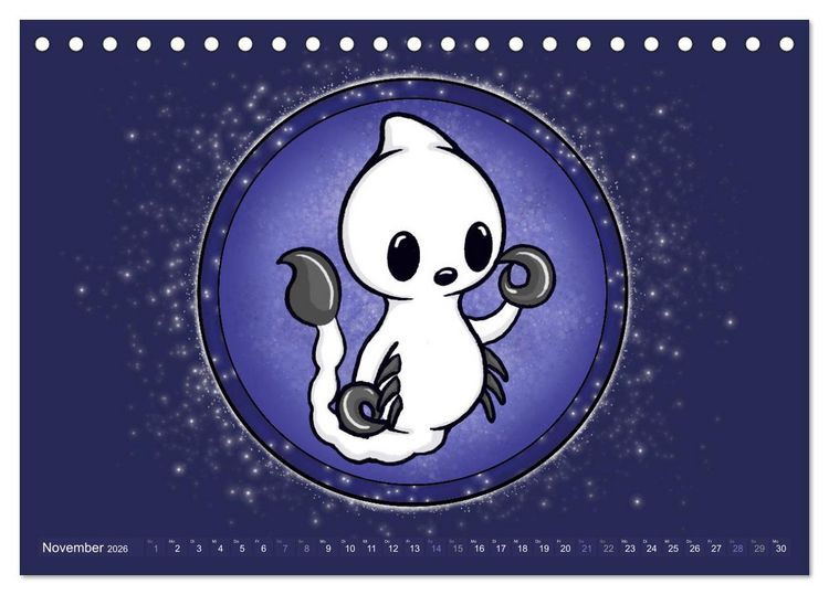 Produktbild: Geister Sternzeichen (Tischkalender 2026 DIN A5 quer), CALVENDO Monatskalender