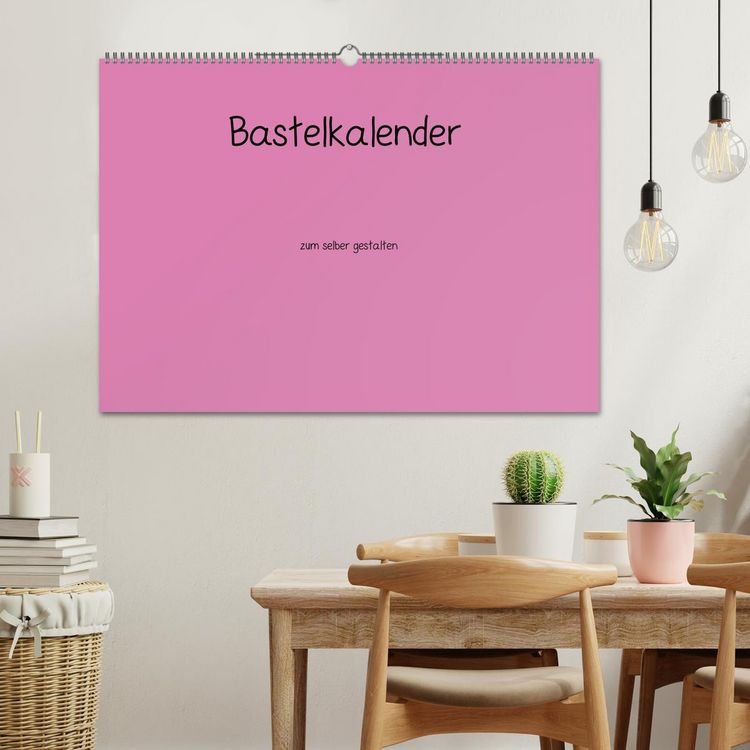 Produktbild: Bastelkalender - Pink (Wandkalender 2026 DIN A2 quer), CALVENDO Monatskalender