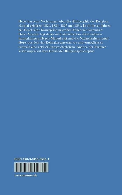 Produktbild: Vorlesungen &uuml;ber die Philosophie der Religion. Teil 1