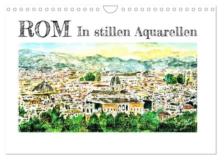 Produktbild: ROM In stillen Aquarellen (Wandkalender 2026 DIN A4 quer), CALVENDO Monatskalender