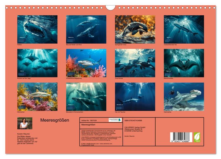 Produktbild: Meeresgr&ouml;&szlig;en (Wandkalender 2026 DIN A3 quer), CALVENDO Monatskalender