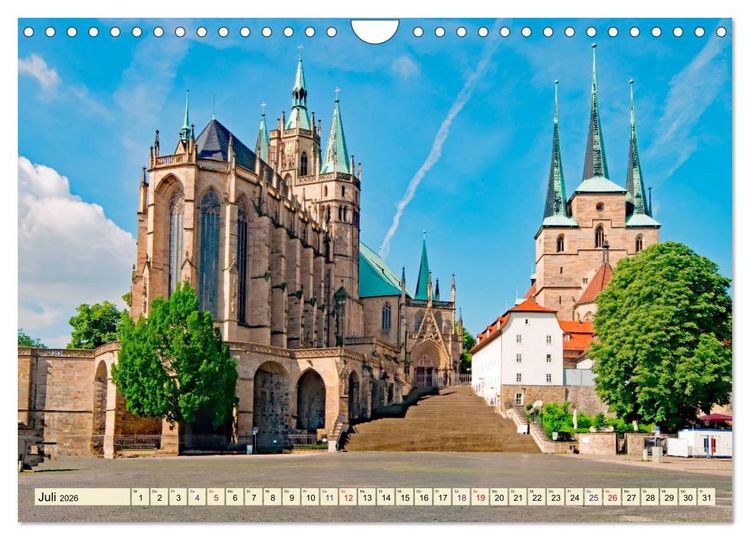 Produktbild: Erfurt - meine Stadt mit viel Herz (Wandkalender 2026 DIN A4 quer), CALVENDO Monatskalender