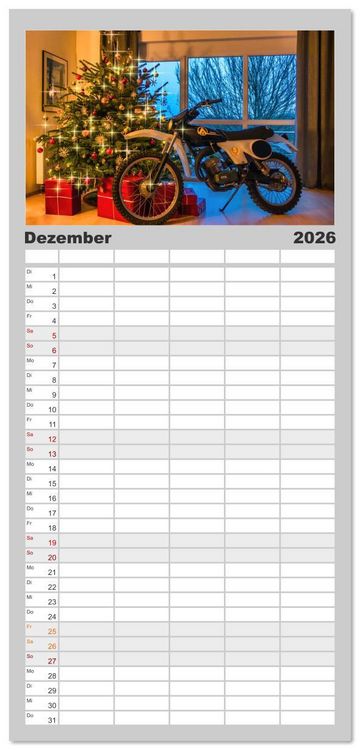 Produktbild: Familienplaner 2026 - Bella Macchina mit 5 Spalten (Wandkalender, 21 x 45 cm) CALVENDO