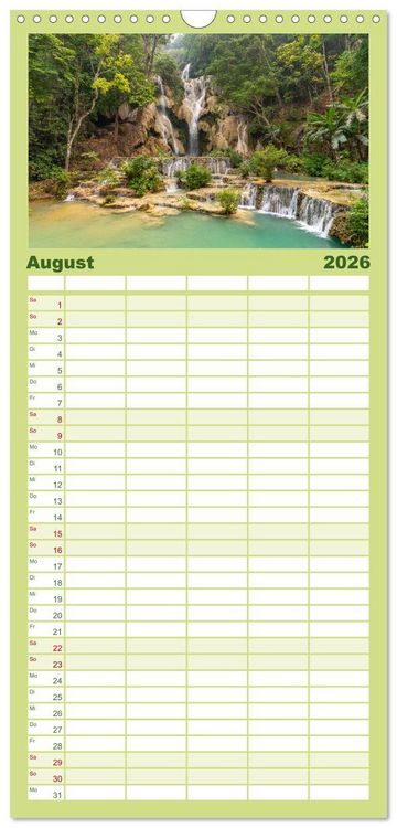 Produktbild: Familienplaner 2026 - Faszination Naturwunder mit 5 Spalten (Wandkalender, 21 x 45 cm) CALVENDO