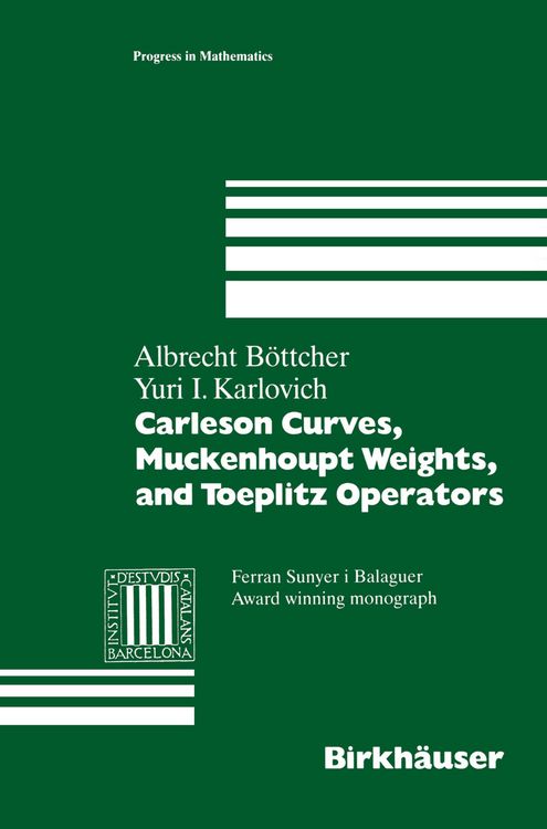 Produktbild: Carleson Curves, Muckenhoupt Weights, and Toeplitz Operators
