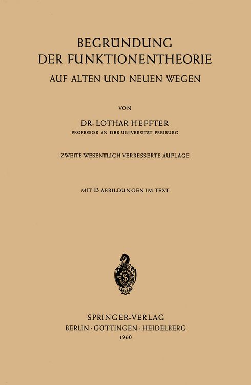 Produktbild: Begr&uuml;ndung der Funktionentheorie