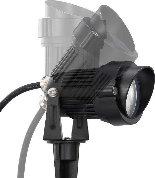 Produktbild: Sygonix SY-6612934 LED-Gartenleuchte LED LED 1W Schwarz