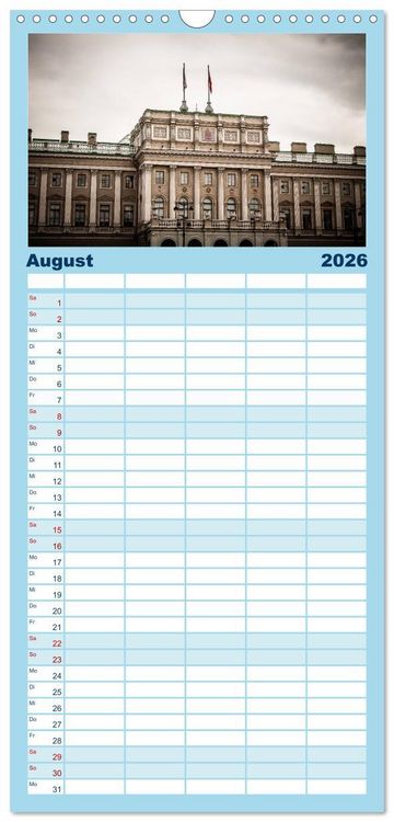 Produktbild: Familienplaner 2026 - Sankt Petersburg - "Venedig des Nordens" mit 5 Spalten (Wandkalender, 21 x 45 cm) CALVENDO