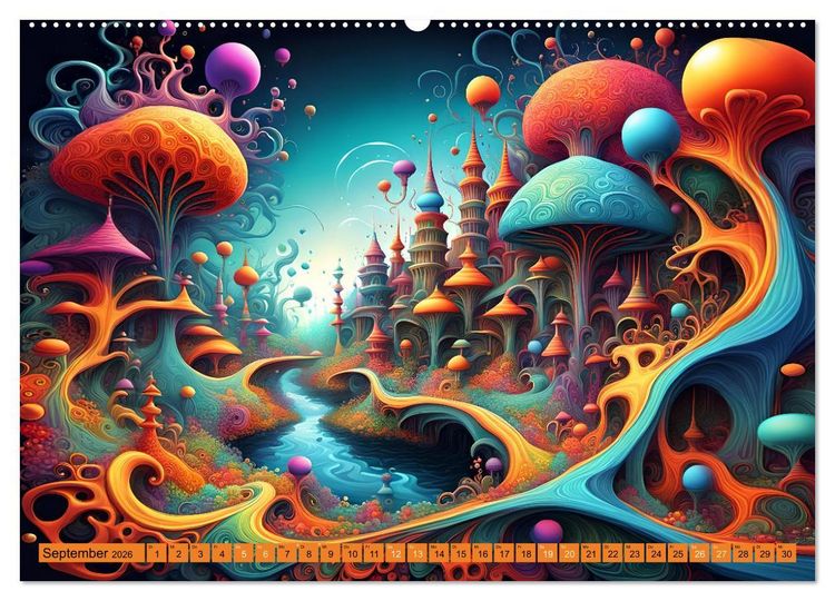 Produktbild: Traumwelten Surreale Landschaften (Wandkalender 2026 DIN A2 quer), CALVENDO Monatskalender