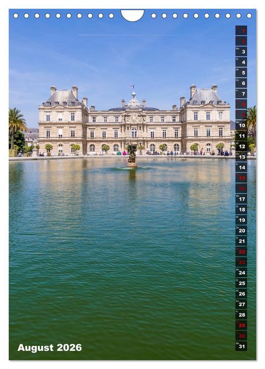 Produktbild: PARIS Stadtspaziergang (Wandkalender 2026 DIN A4 hoch), CALVENDO Monatskalender