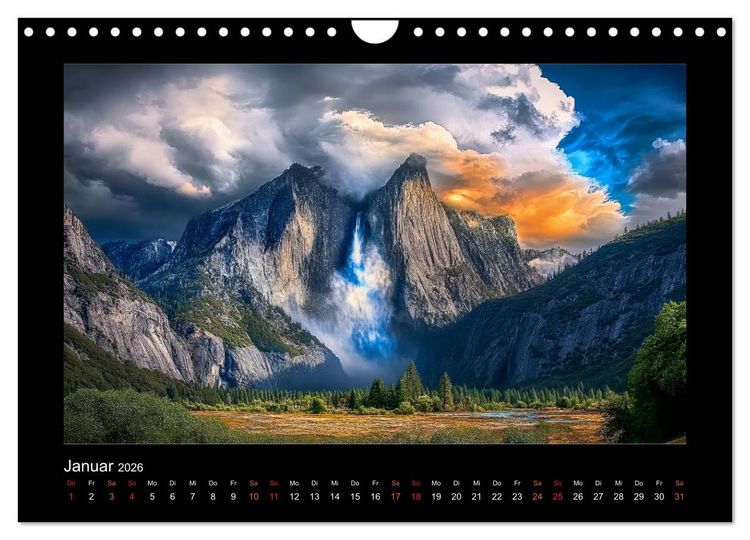Produktbild: Nationalparks der USA - wilde Sch&ouml;nheiten (Wandkalender 2026 DIN A4 quer), CALVENDO Monatskalender