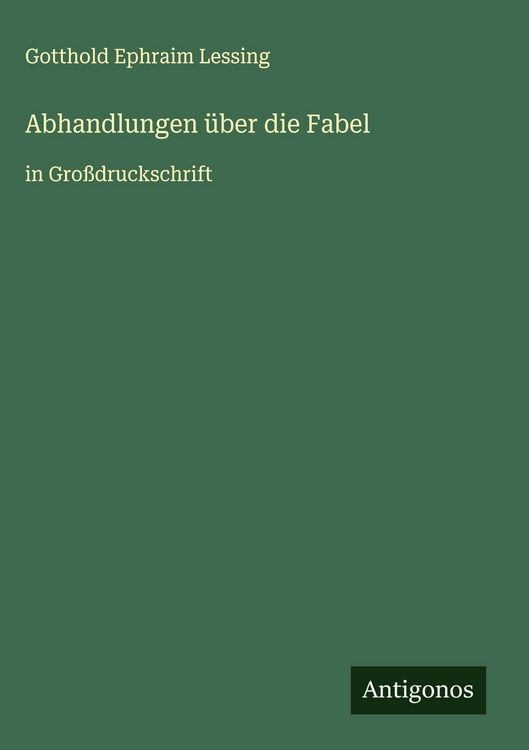 Produktbild: Abhandlungen &uuml;ber die Fabel