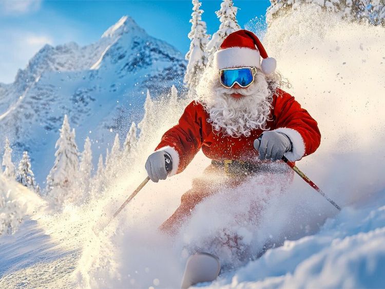 Produktbild: CALVENDO Puzzle Hui - der Weihnachtsmann hat es wohl eilig | 1000 Teile Lege-Gr&ouml;&szlig;e 64x48cm Foto-Puzzle f&uuml;r gl&uuml;ckliche Stunden