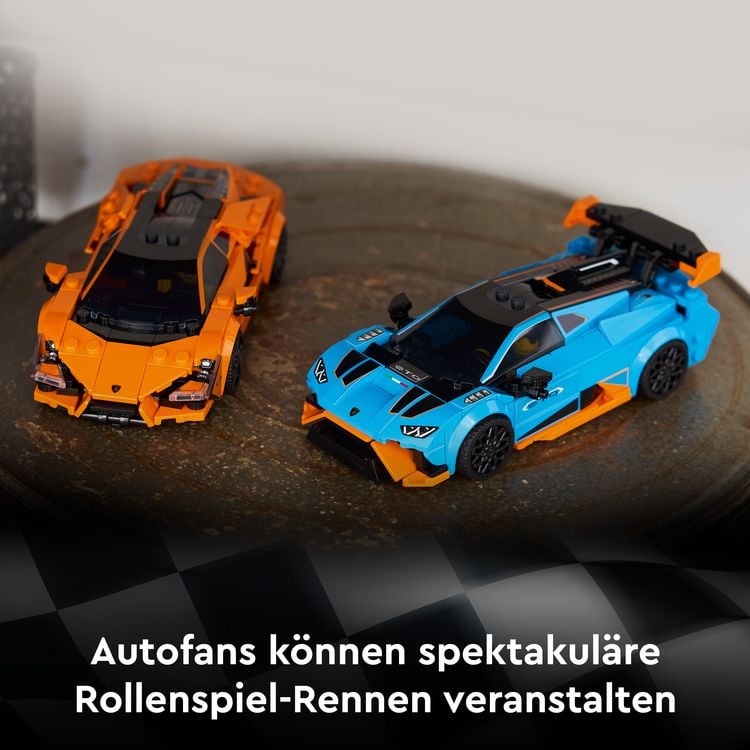Produktbild: LEGO Speed Champions Lamborghini Revuelto und Hurac&aacute;n STO 77238 Rennauto