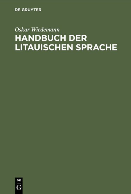 Produktbild: Handbuch der litauischen Sprache