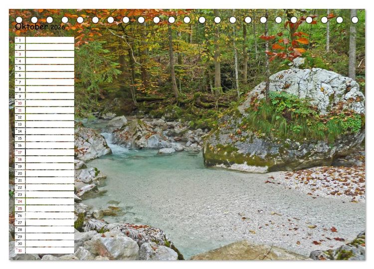 Produktbild: Einsame Natur - Terminkalender (Tischkalender 2026 DIN A5 quer), CALVENDO Monatskalender