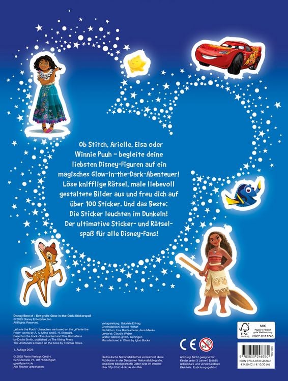 Produktbild: Disney Best of: Der gro&szlig;e Glow-in-the-Dark-Stickerspa&szlig;: Stickern - R&auml;tseln - Ausmalen