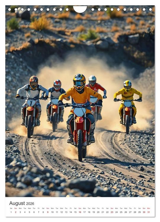 Produktbild: Throttle and thrills - High percentage motocross moments (Wall Calendar 2026 DIN A4 portrait), CALVENDO 12 Month Wall Calendar