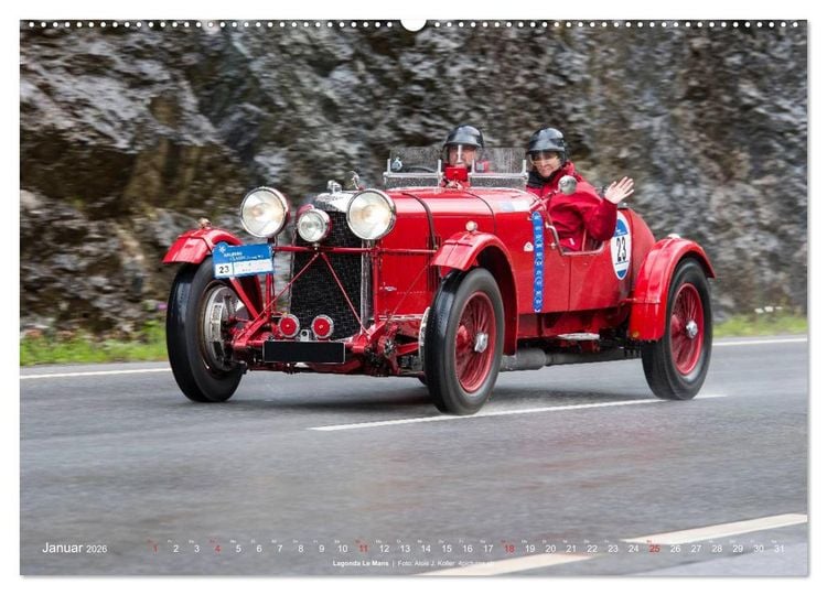 Produktbild: Classic Cars auf Passstrassen 2026 (hochwertiger Premium Wandkalender 2026 DIN A2 quer), Kunstdruck in Hochglanz