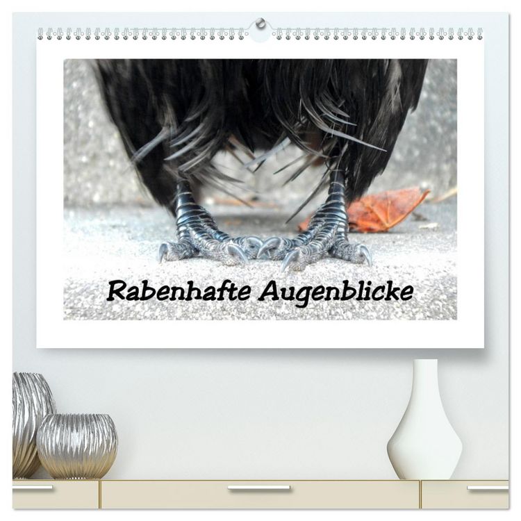 Produktbild: Rabenhafte Augenblicke (hochwertiger Premium Wandkalender 2026 DIN A2 quer), Kunstdruck in Hochglanz