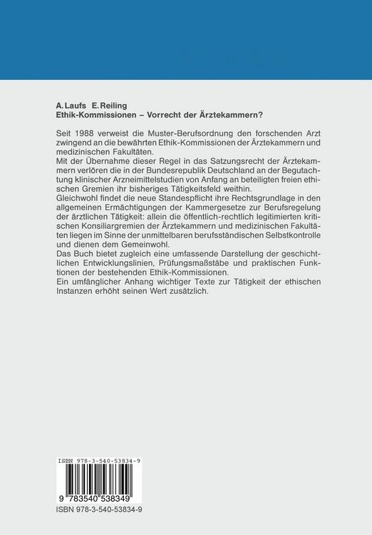 Produktbild: Ethik-Kommissionen &mdash; Vorrecht der &Auml;rztekammern?