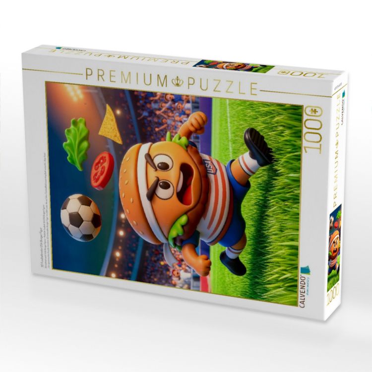 Produktbild: CALVENDO Puzzle 3D Fussballmotiv USA Burger Figur | 1000 Teile Lege-Gr&ouml;&szlig;e 64x48cm Foto-Puzzle f&uuml;r gl&uuml;ckliche Stunden