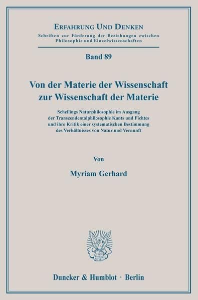 Produktbild: Von der Materie der Wissenschaft zur Wissenschaft der Materie.