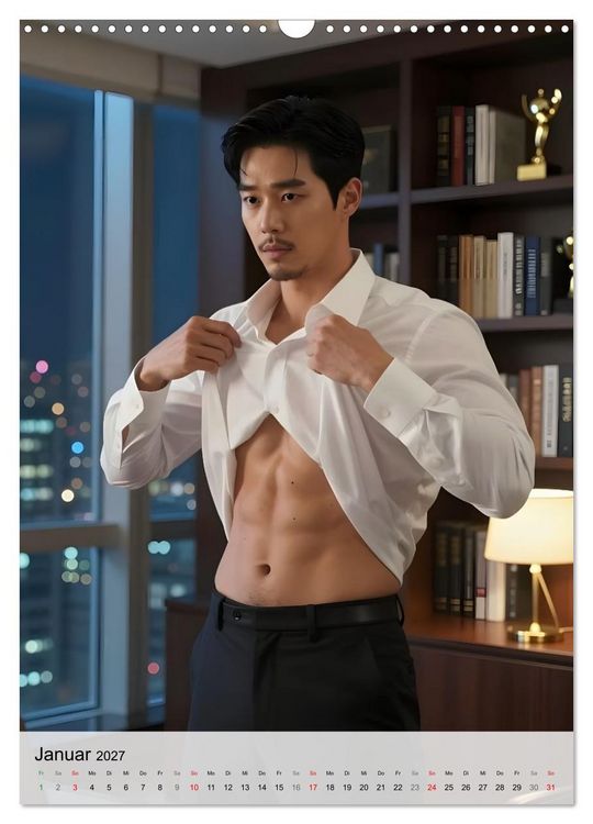 Produktbild: Echte Kerle &ndash; K-Drama Stil (Wandkalender 2027 DIN A3 hoch), CALVENDO Monatskalender