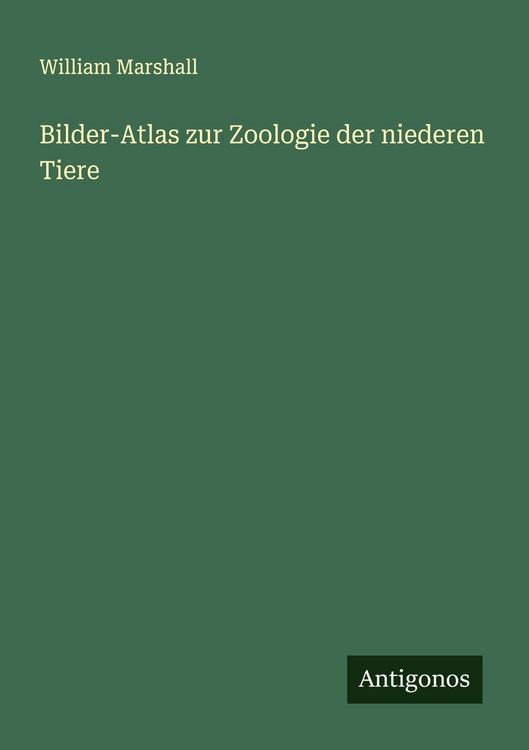 Produktbild: Bilder-Atlas zur Zoologie der niederen Tiere