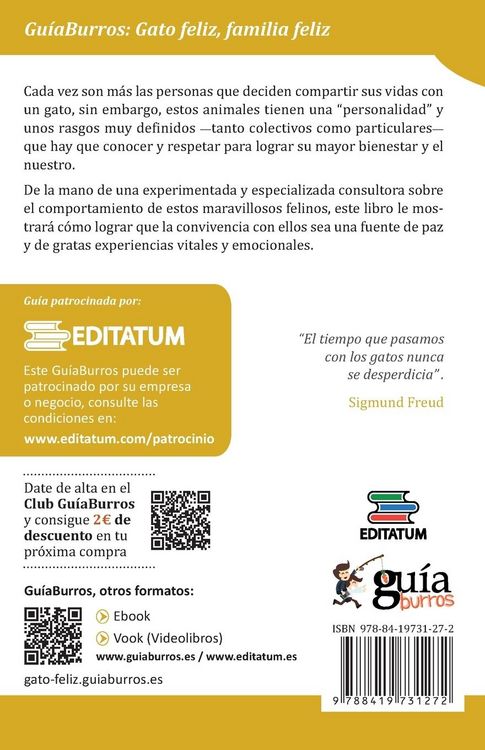 Produktbild: Gu&iacute;aBurros: Gato feliz, familia feliz: C&oacute;mo incluir bien un gato en tu vida