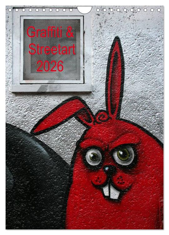 Produktbild: Graffiti & Streetart 2026 (Wandkalender 2026 DIN A4 hoch), CALVENDO Monatskalender