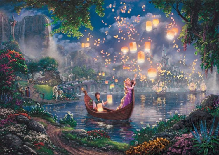 Produktbild: Schmidt 59480 - Puzzle Thomas Kinkade, Disney Rapunzel