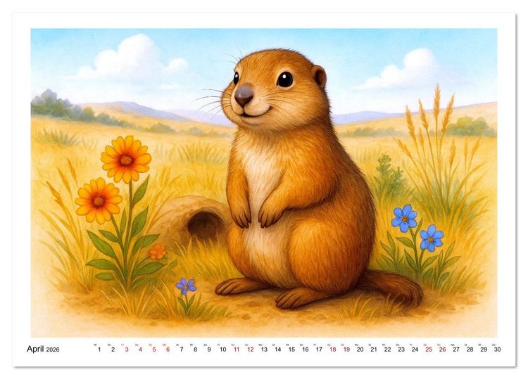 Produktbild: Niedliches Nordamerika (Tischkalender 2026 DIN A5 quer), CALVENDO Monatskalender