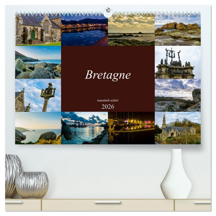 Produktbild: Bretagne - traumhaft sch&ouml;n! (hochwertiger Premium Wandkalender 2026 DIN A2 quer), Kunstdruck in Hochglanz