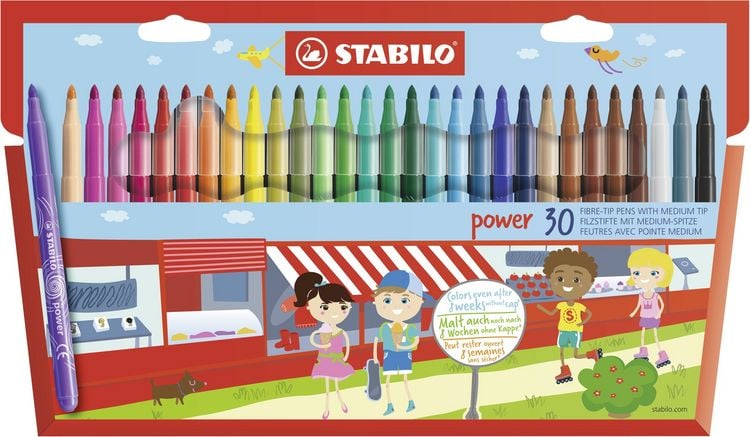 Produktbild: STABILO Filzstift -   power - 30er Pack - mit 30 verschiedenen Farben