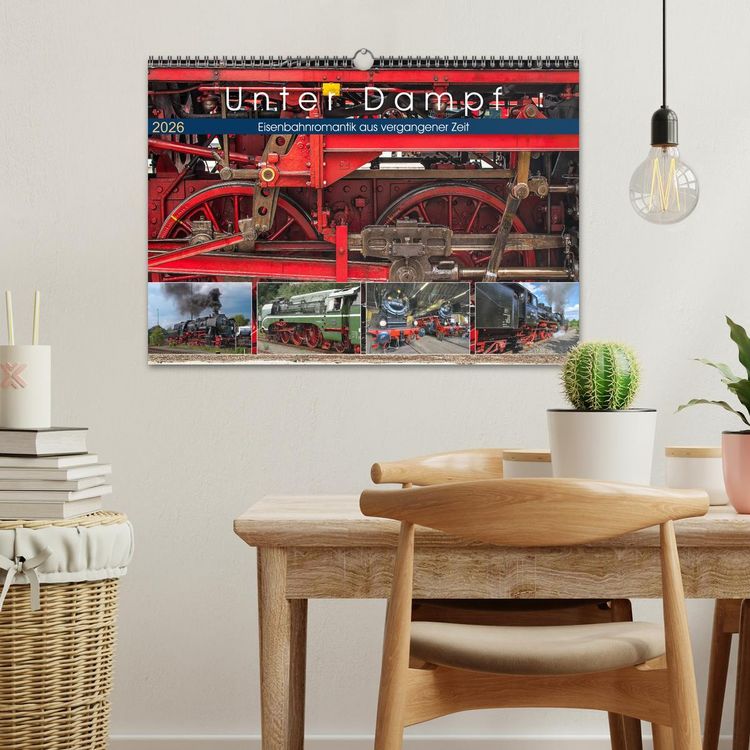 Produktbild: Unter Dampf - Eisenbahnromantik aus vergangener Zeit (Wandkalender 2026 DIN A3 quer), CALVENDO Monatskalender