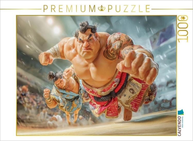 Produktbild: CALVENDO Puzzle Sumoringer Karikaturen | 1000 Teile Lege-Gr&ouml;&szlig;e 64x48cm Foto-Puzzle f&uuml;r gl&uuml;ckliche Stunden