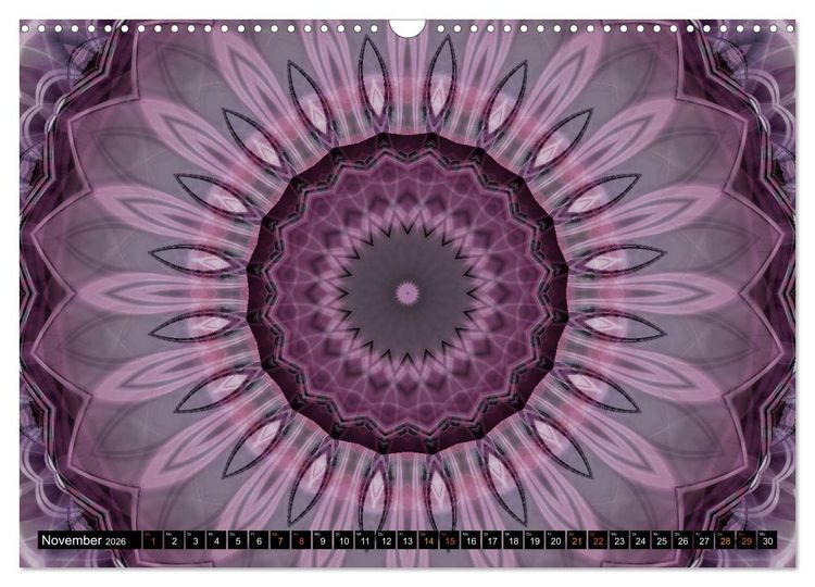 Produktbild: Energie - Mandalas, Spiritualit&auml;t durch die Farbe Lila (Wandkalender 2026 DIN A3 quer), CALVENDO Monatskalender
