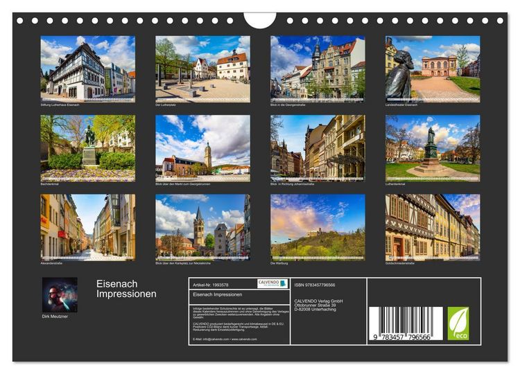 Produktbild: Eisenach Impressionen (Wandkalender 2026 DIN A4 quer), CALVENDO Monatskalender